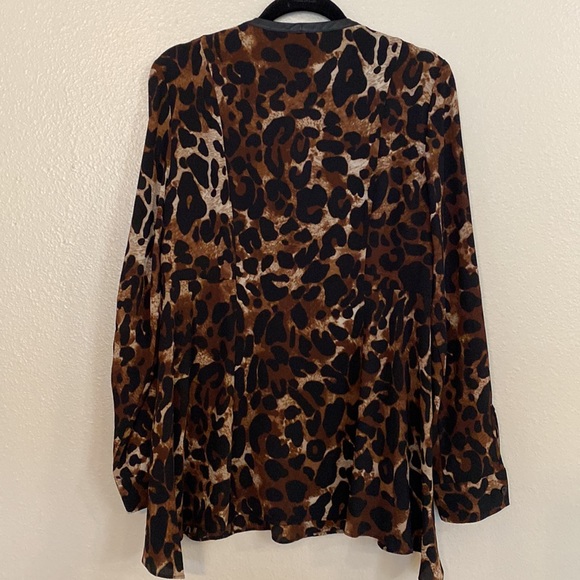 RAFAELLA| asymmetrical high-low animal print tunic - Picture 1 of 11